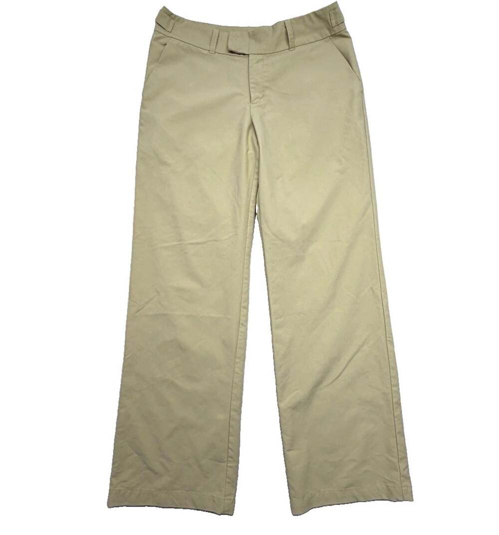 Patagonia Womens Khaki Outdoor Pants Straight Leg Size 8 Poly Nylon Pockets
